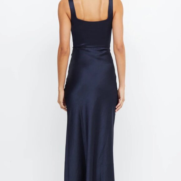 Bec + Bridge The Dreamer Square Neck Dress in Ink—Size 4, Great Bridesmaid Dress - Picture 3 of 10